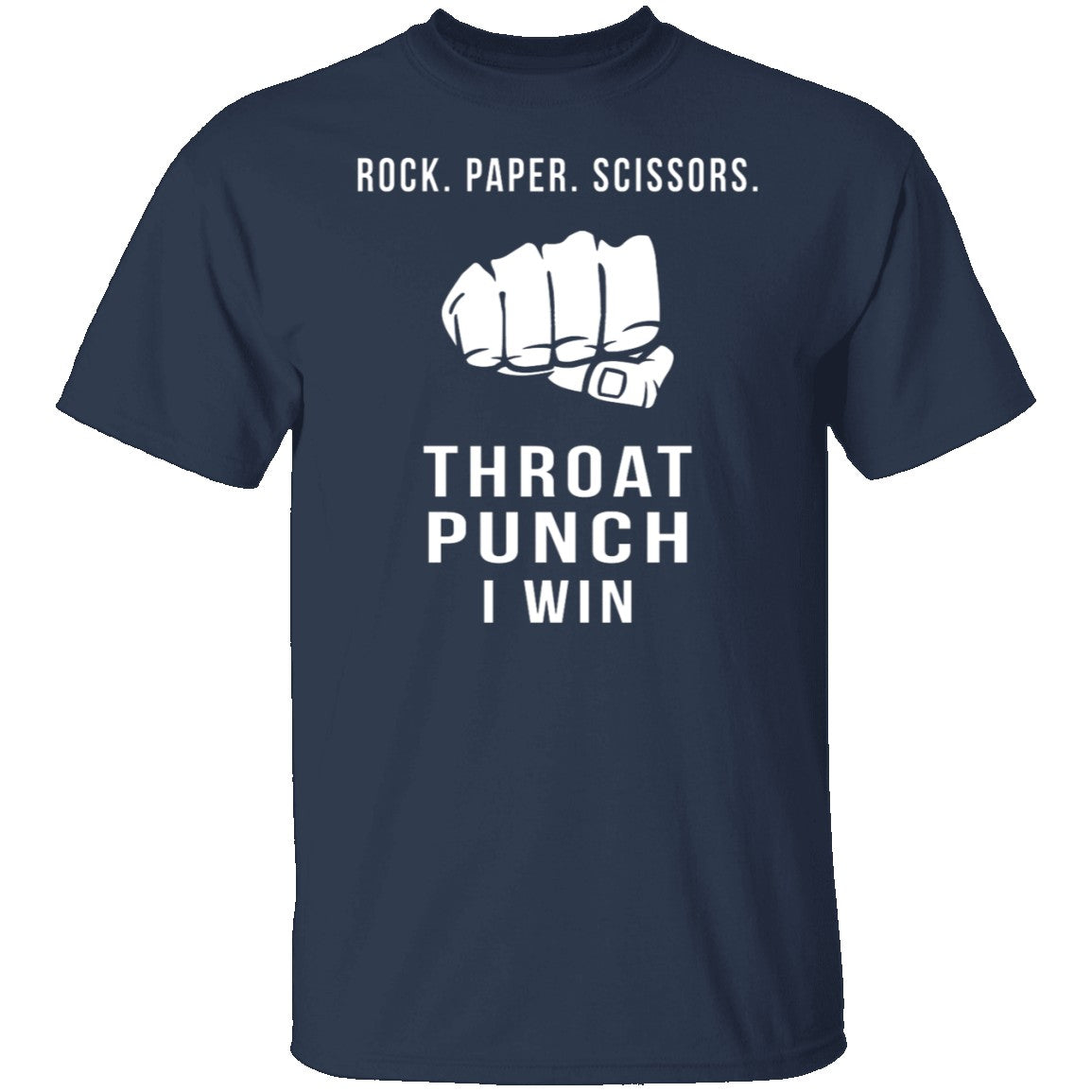 I Win - Rock Paper Scissors Throat Punch T-Shirt