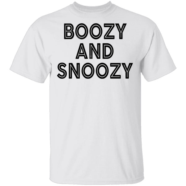 Boozy And Snoozy T-Shirt CustomCat