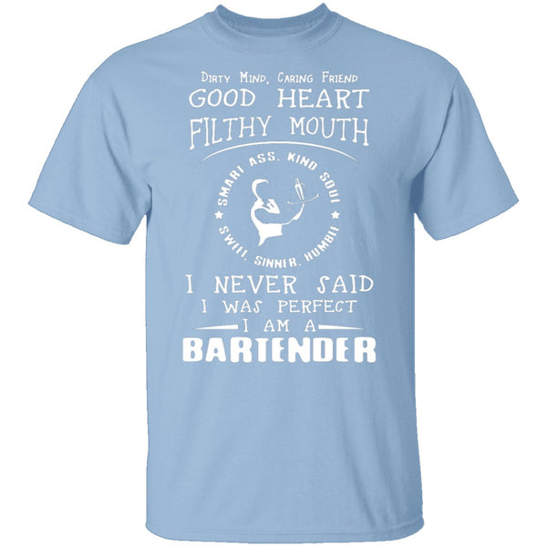 Dirty Mind Bartender T-Shirt CustomCat