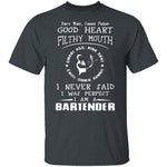 Dirty Mind Bartender T-Shirt CustomCat