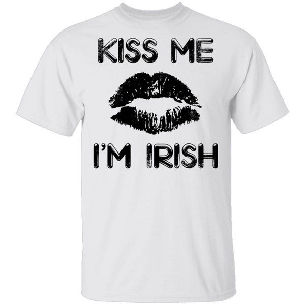 Kiss Me I'm Irish (lips) T-Shirt CustomCat