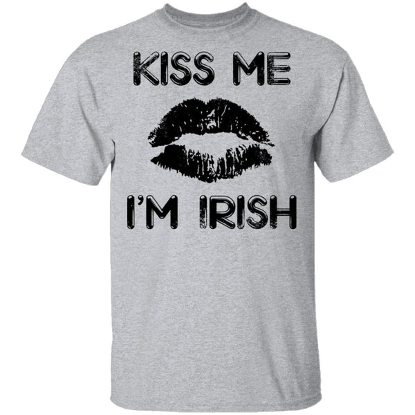 Kiss Me I'm Irish (lips) T-Shirt CustomCat