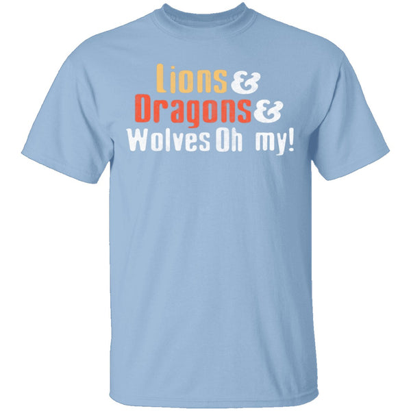 Lions Dragons Wolves T-Shirt CustomCat