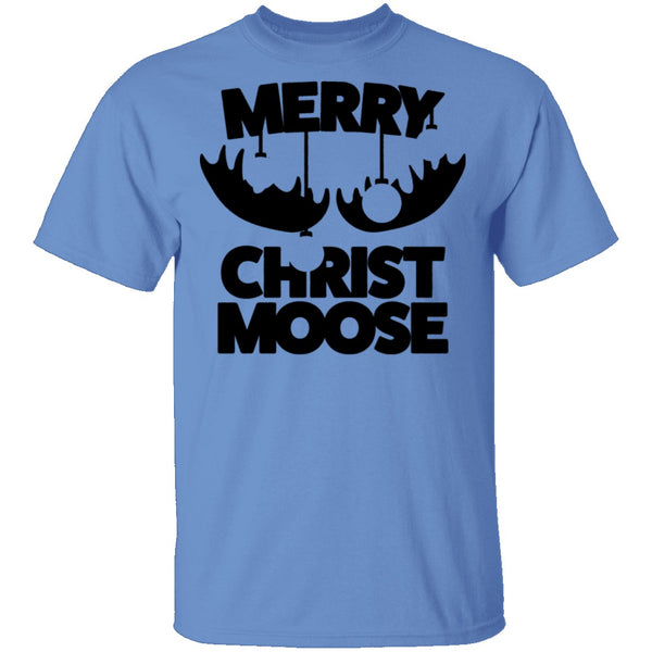 Merry Christ Moose T-Shirt CustomCat