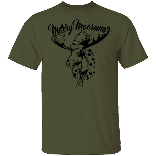 Merry Moosemas T-Shirt CustomCat