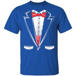 Tuxedo Shirt T-Shirt CustomCat